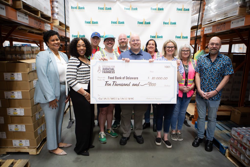 Citizens for Judicial Fairness donates $10K to Food Bank of Delaware