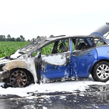 Car fire causes delays on Route 1