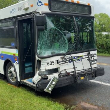Milton crash with DART bus sends eight to hospital