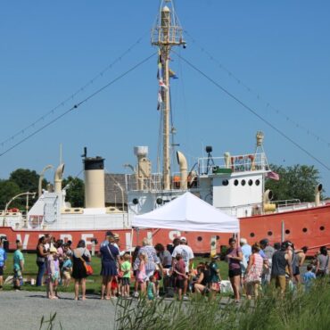 Children learn to fish in Lewes