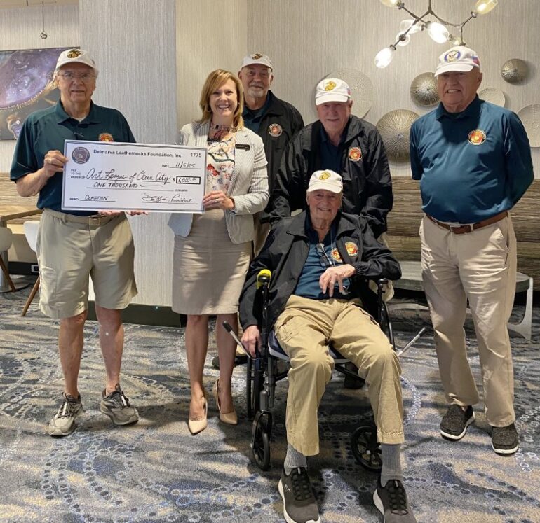 Delmarva Leathernecks donate to art league