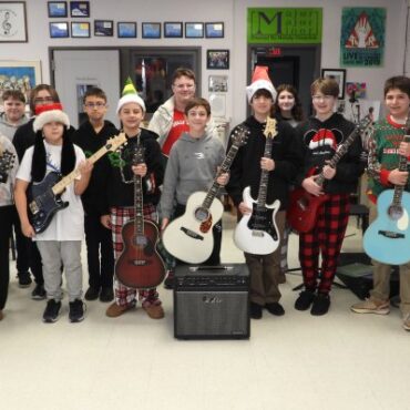 Guitar gear donated to local school music programs