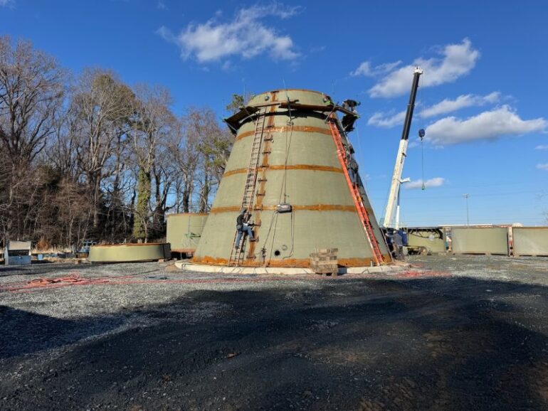 New Lewes water tower taking shape