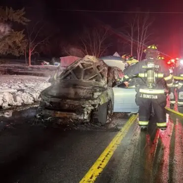 Vehicle burns on Cordrey Road